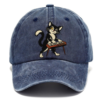 Black Cat Night Pianist Sundown Familiars Classic Cap – Twilight Navy