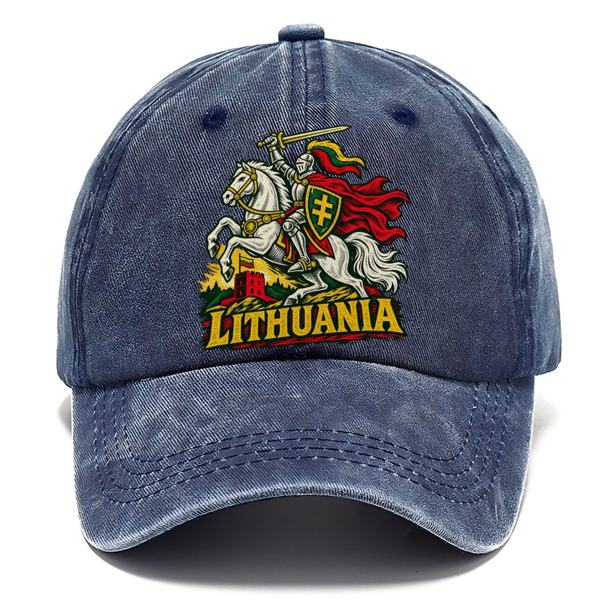 Lithuania Woodcut Badge Classic Cap – Twilight Navy