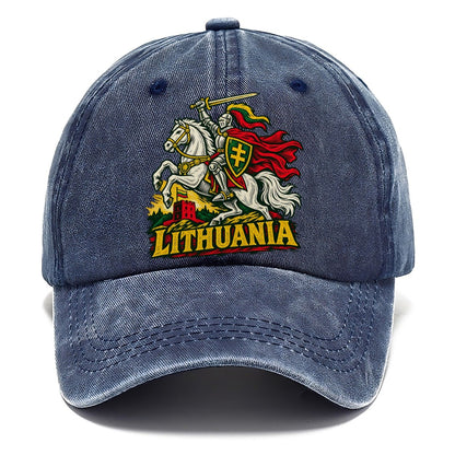 Lithuania Woodcut Badge Classic Cap – Twilight Navy