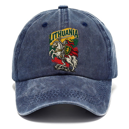 Lithuania Woodcut Badge Classic Cap – Twilight Navy