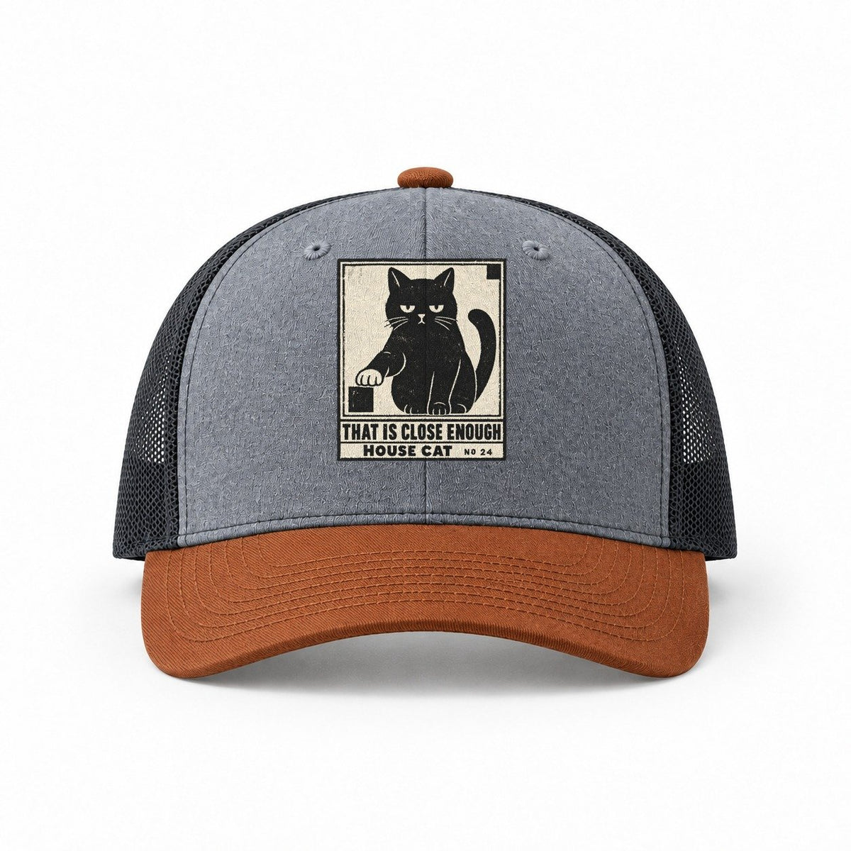Heather Grey-Rust-Charcoal — front view