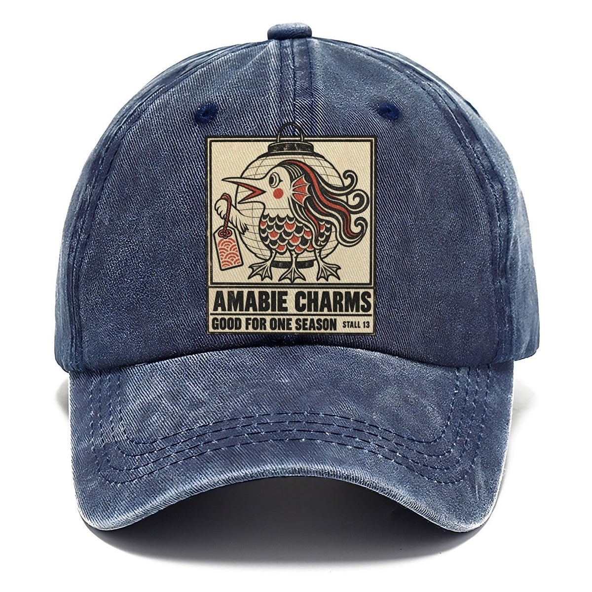 Amabie Charms Yokai Night Market Classic Cap – Twilight Navy