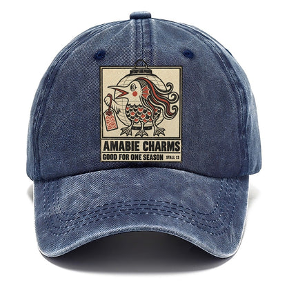 Amabie Charms Yokai Night Market Classic Cap – Twilight Navy