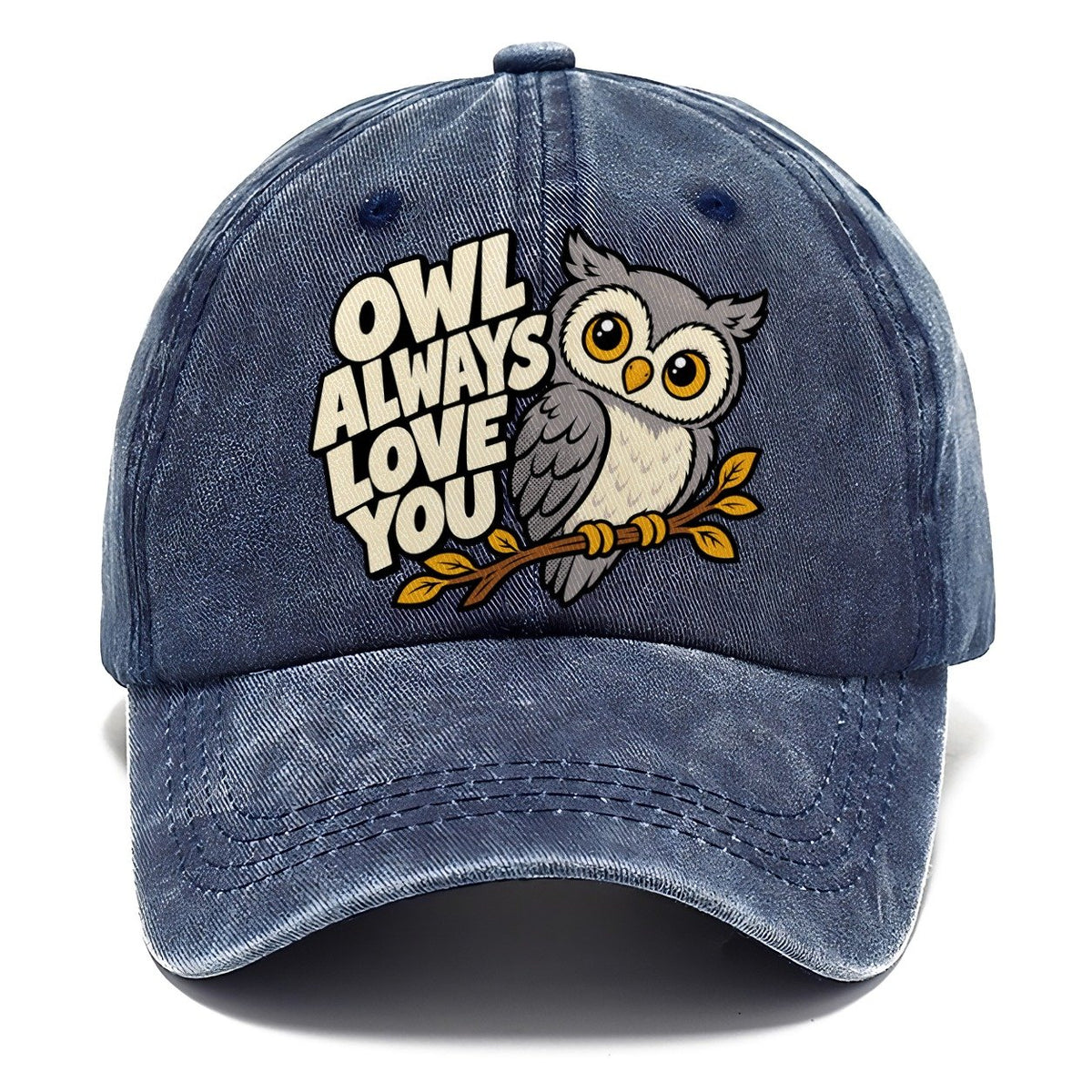 Pop Art Owl Animal Puns Classic Cap – Twilight Navy