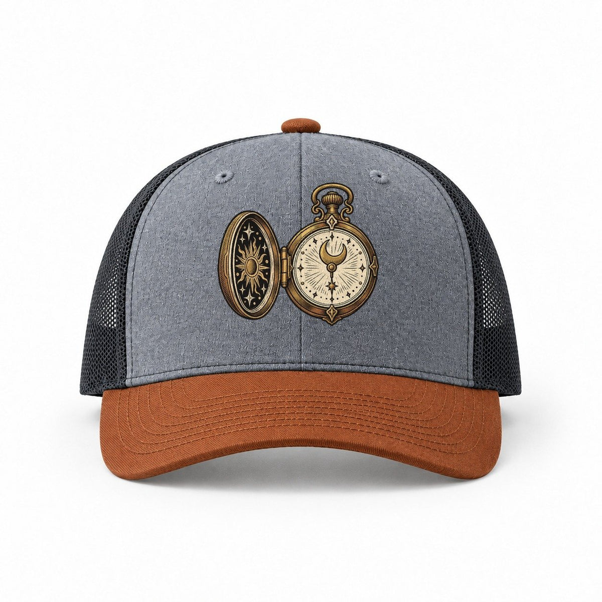 Heather Grey-Rust-Charcoal — front view