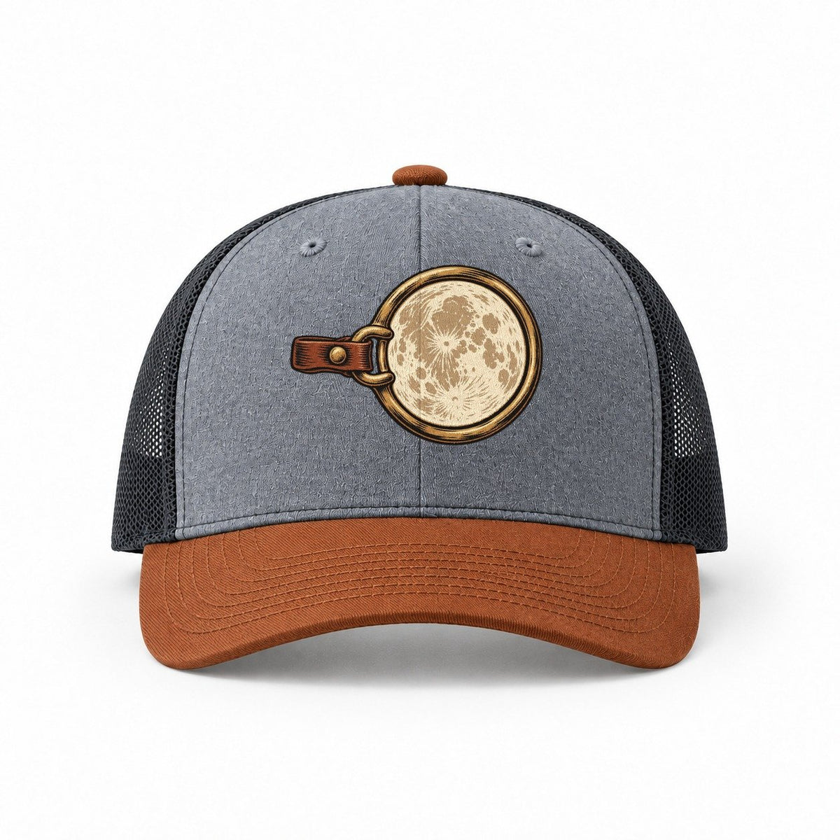 Heather Grey-Rust-Charcoal — front view
