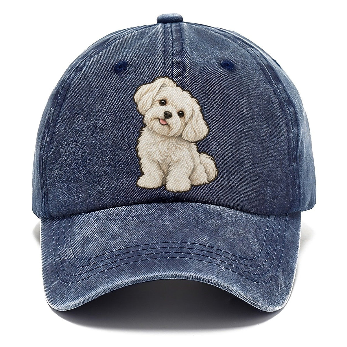 Maltese Head Tilt Fan Favorites Classic Cap – Twilight Navy