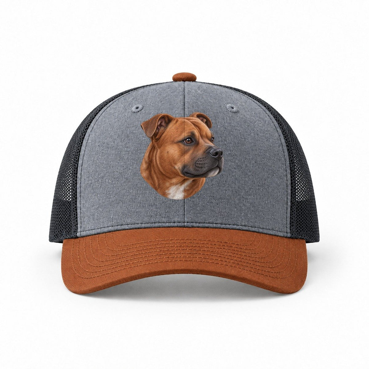 Heather Grey-Rust-Charcoal — front view
