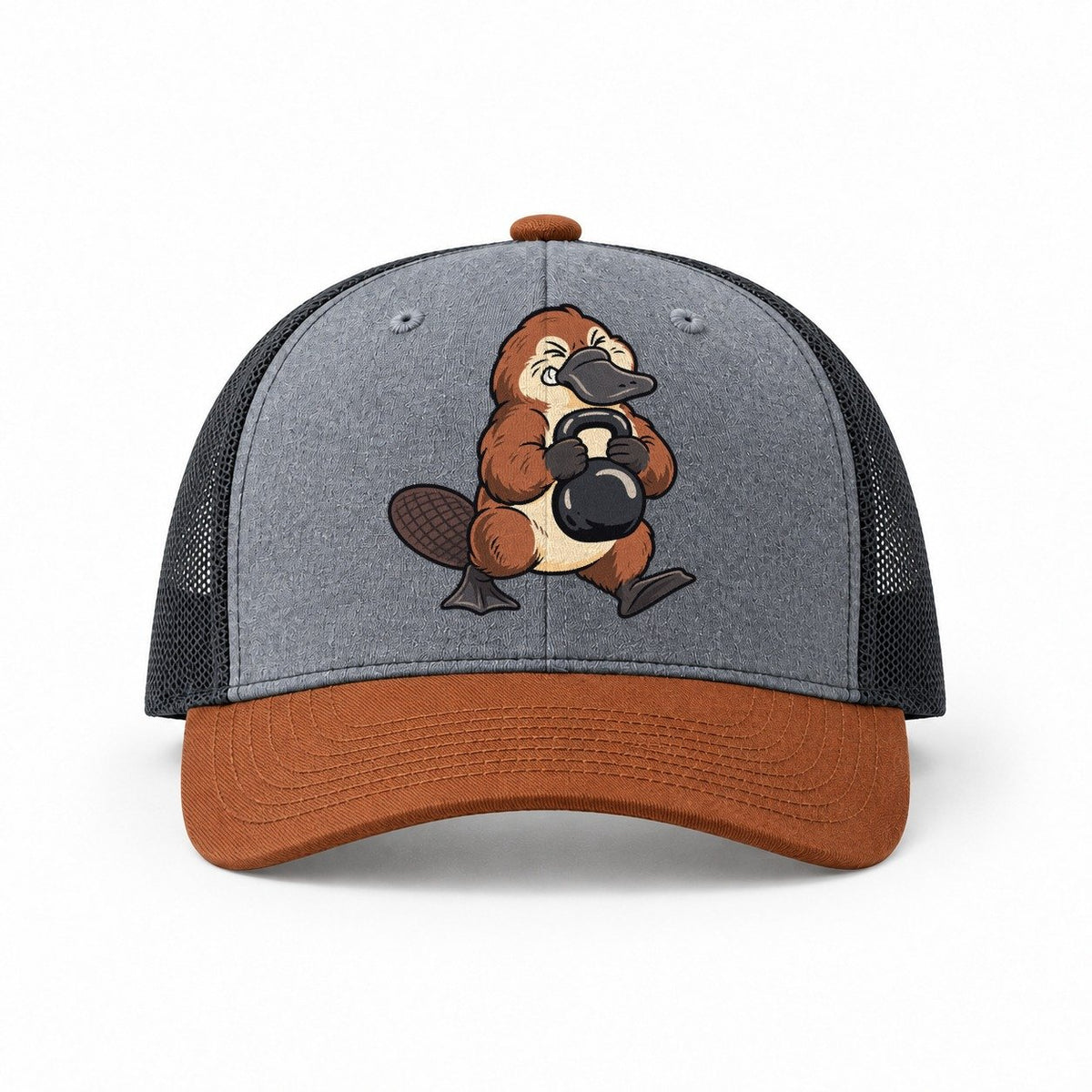 Heather Grey-Rust-Charcoal — front view