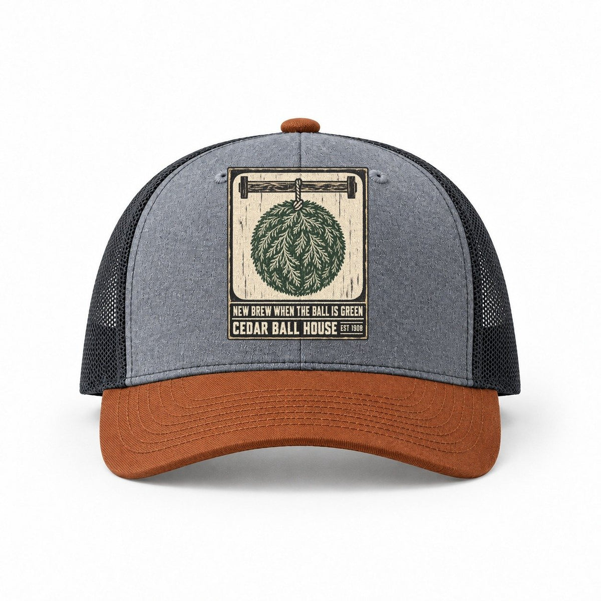 Heather Grey-Rust-Charcoal — front view