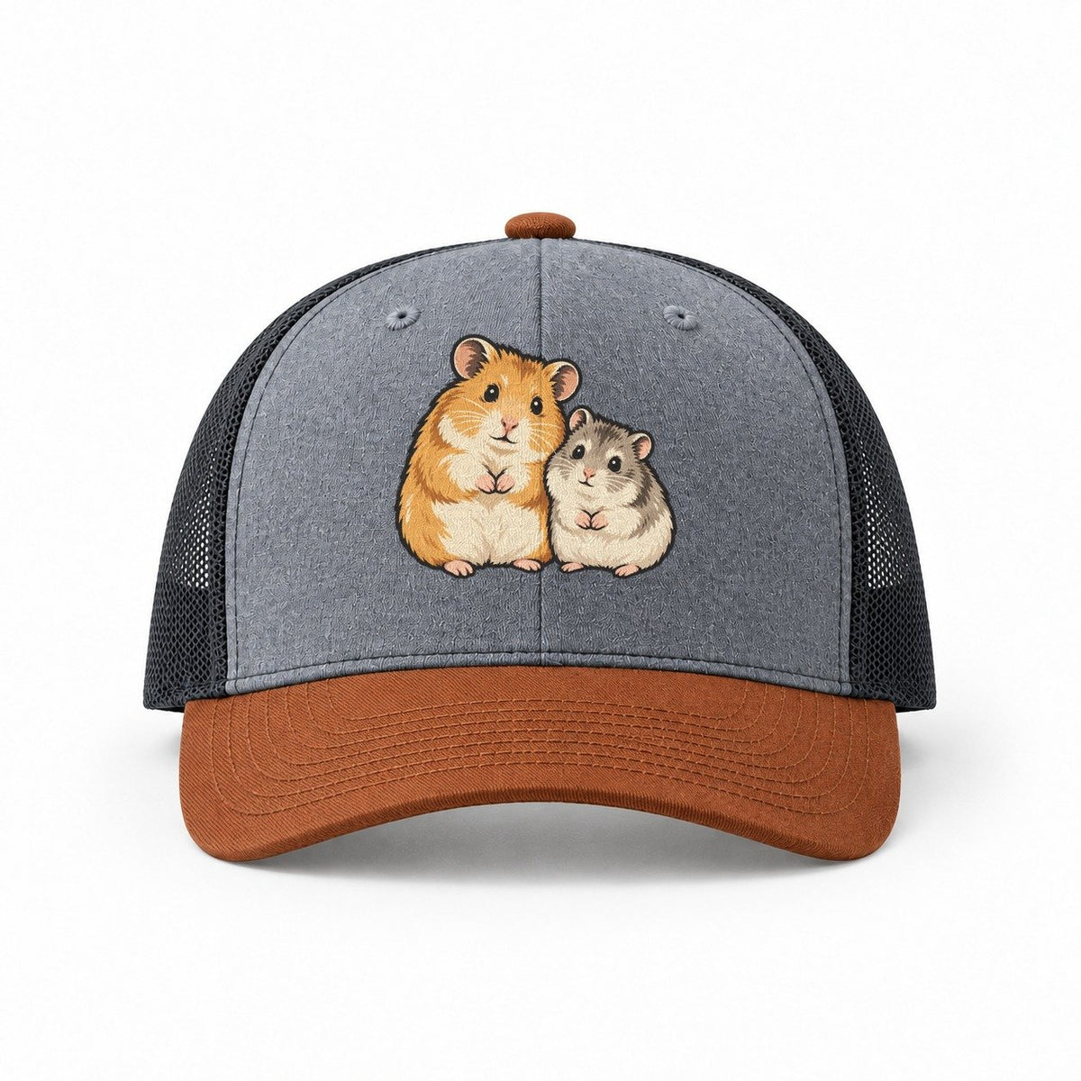 Heather Grey-Rust-Charcoal — front view