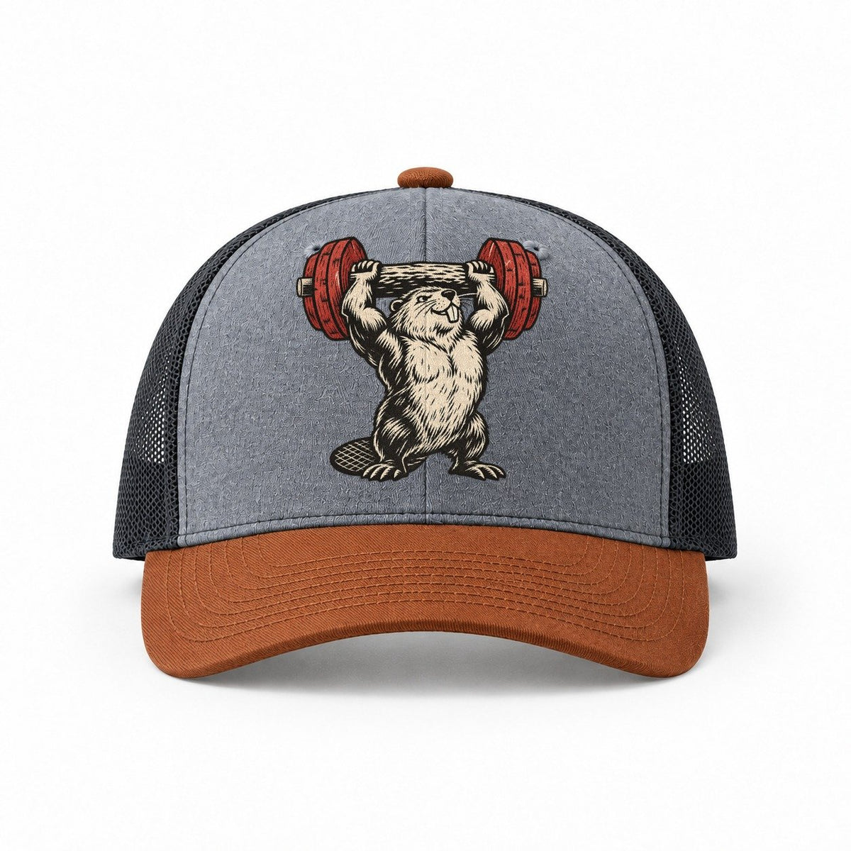 Heather Grey-Rust-Charcoal — front view