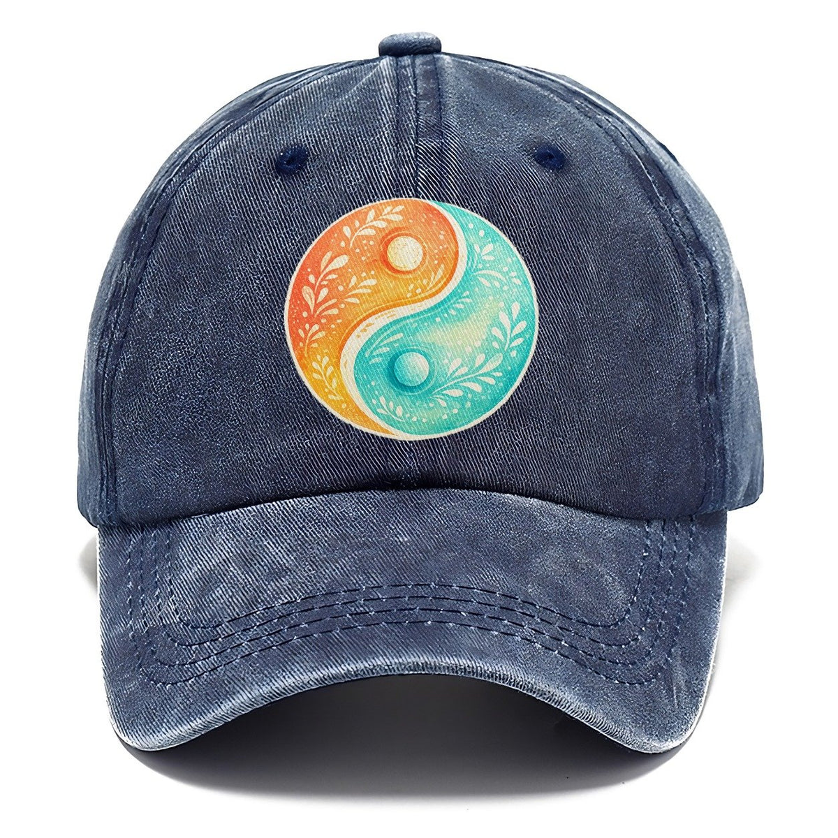 Botanical Yin Yang Classic Cap – Twilight Navy
