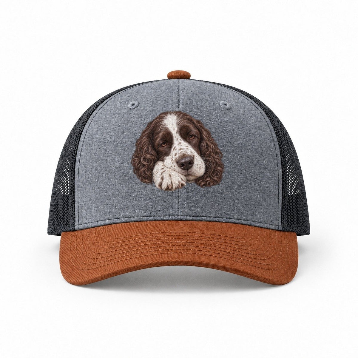 Heather Grey-Rust-Charcoal — front view