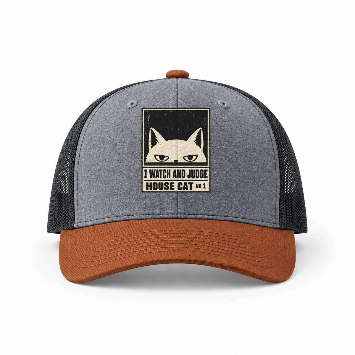 Heather Grey-Rust-Charcoal — front view