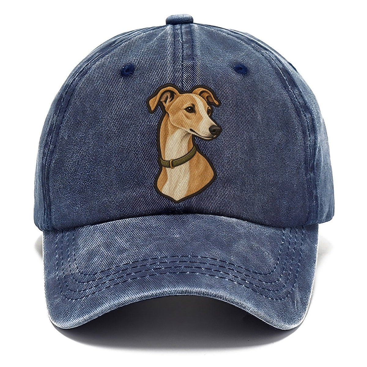Whippet Head Portrait Fan Favorites Classic Cap – Twilight Navy