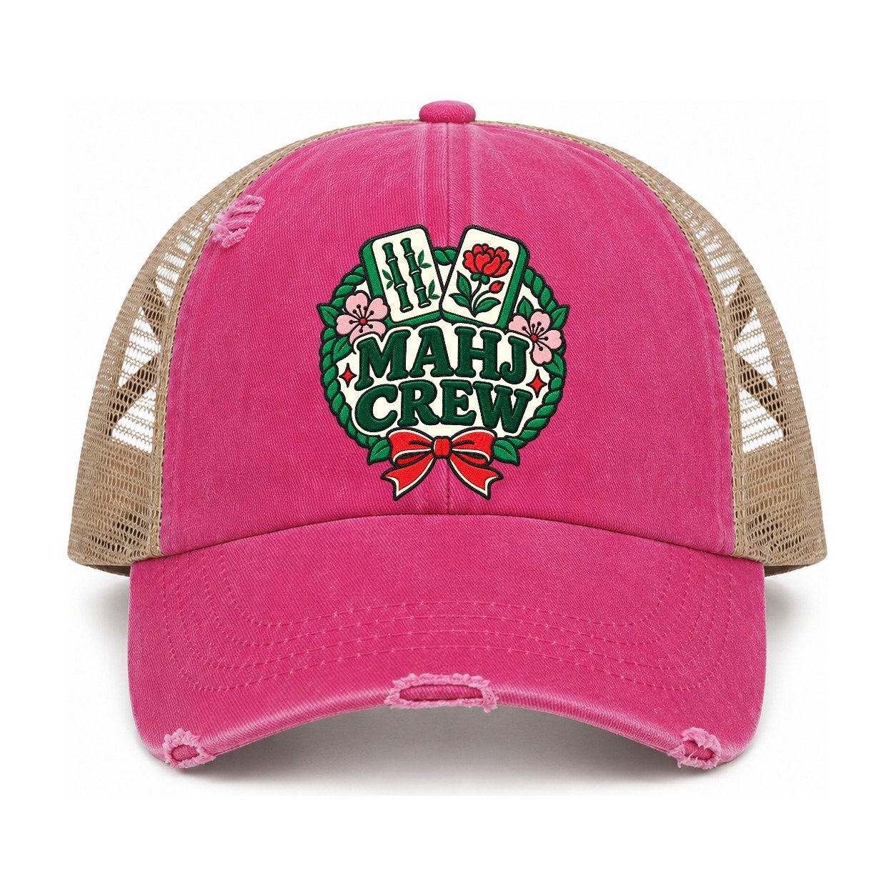 Raspberry-Khaki — front view