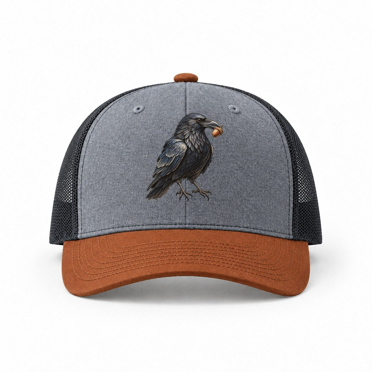 Heather Grey-Rust-Charcoal — front view
