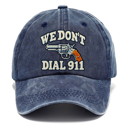Arcade Pixel We Don't Dial 911 Classic Cap – Twilight Navy