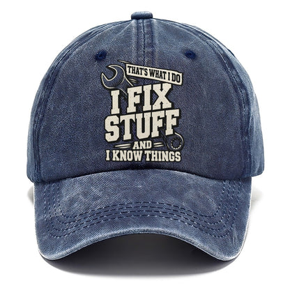 That's What I Do I Fix Stuff Classic Cap – Twilight Navy