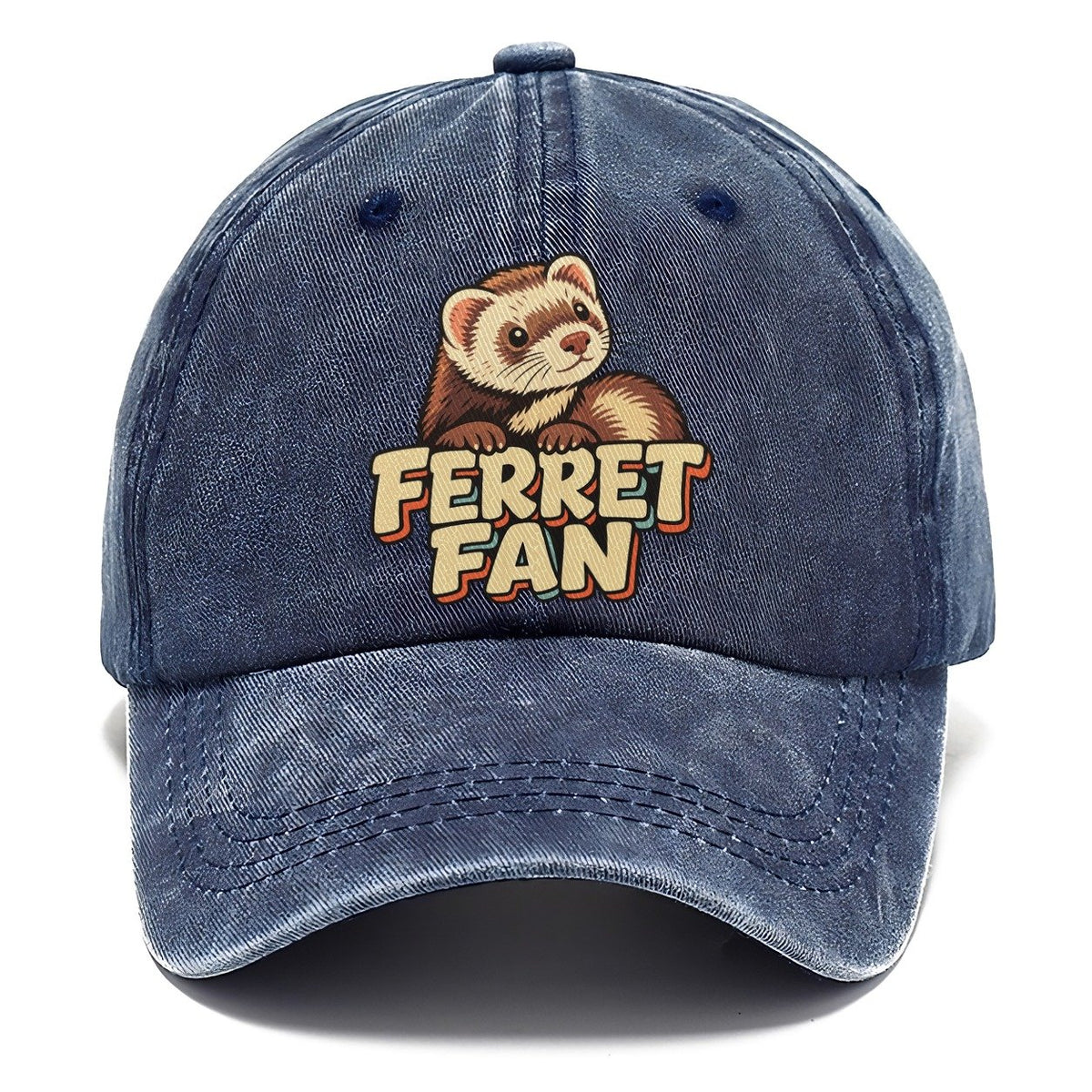 Ferret Fan Small Pet Logos Classic Cap – Twilight Navy
