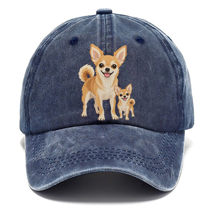 Chihuahua and Puppy Classic Cap – Twilight Navy