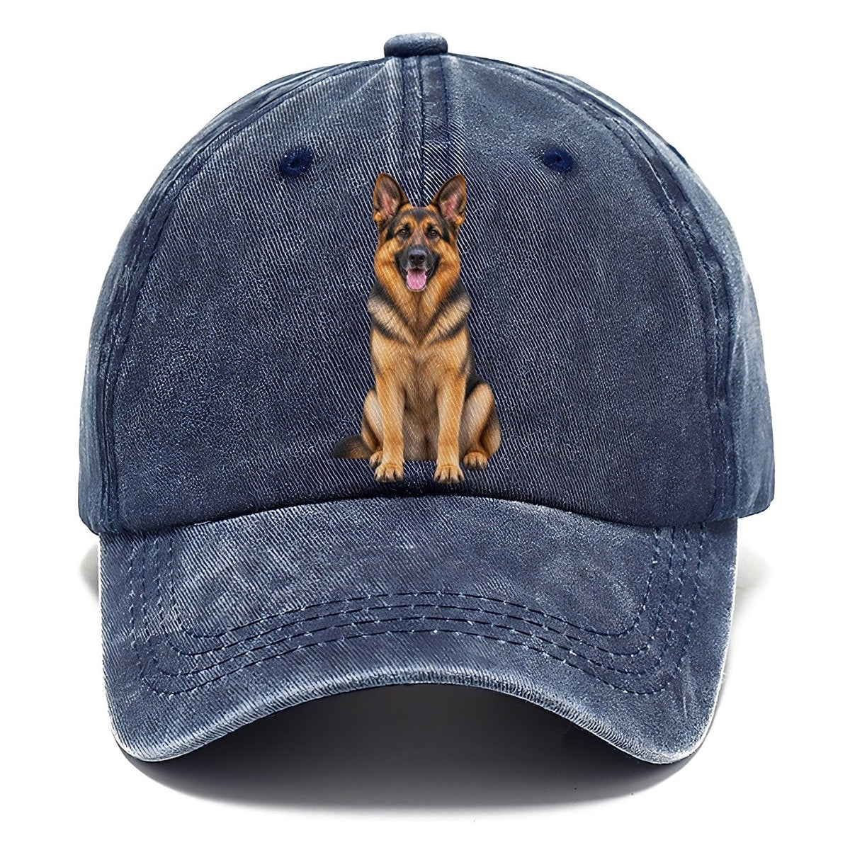 German Shepherd Sitting Top Breeds Classic Cap – Twilight Navy