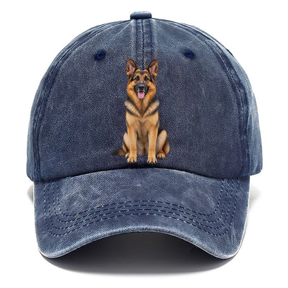 German Shepherd Sitting Top Breeds Classic Cap – Twilight Navy