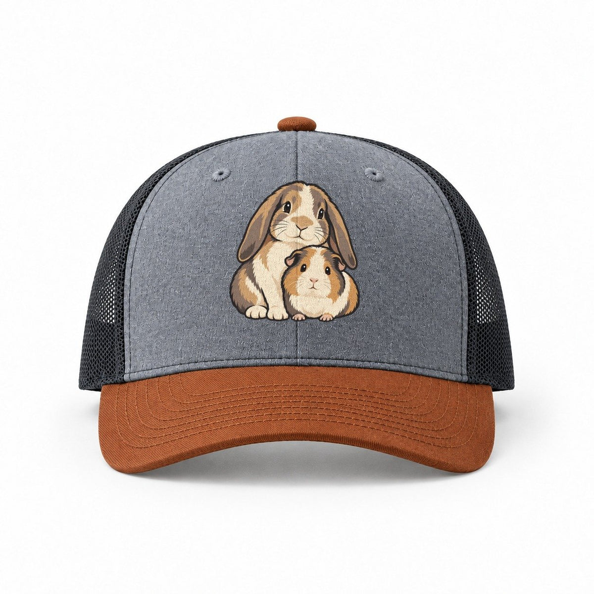 Heather Grey-Rust-Charcoal — front view