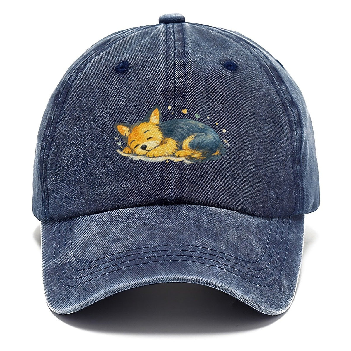 Sleeping Fox Curled Up Classic Cap – Twilight Navy
