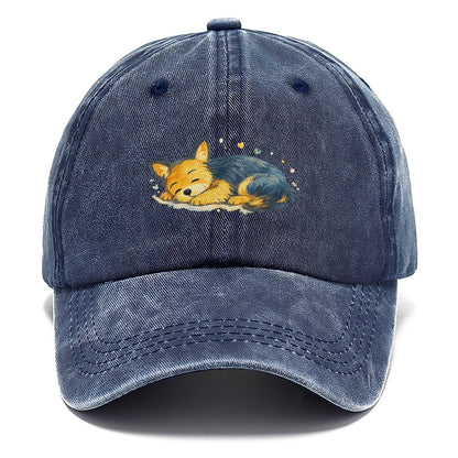 Sleeping Fox Curled Up Classic Cap – Twilight Navy