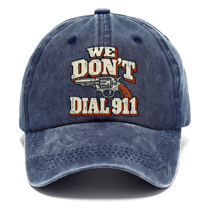 Woodtype Broadsheet We Don't Dial 911 Classic Cap – Twilight Navy