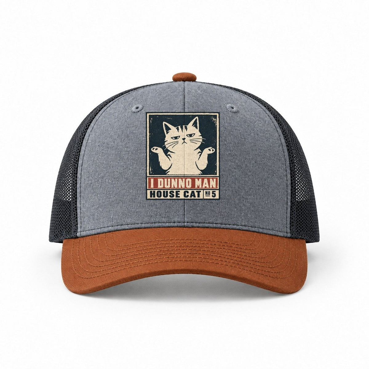 Heather Grey-Rust-Charcoal — front view