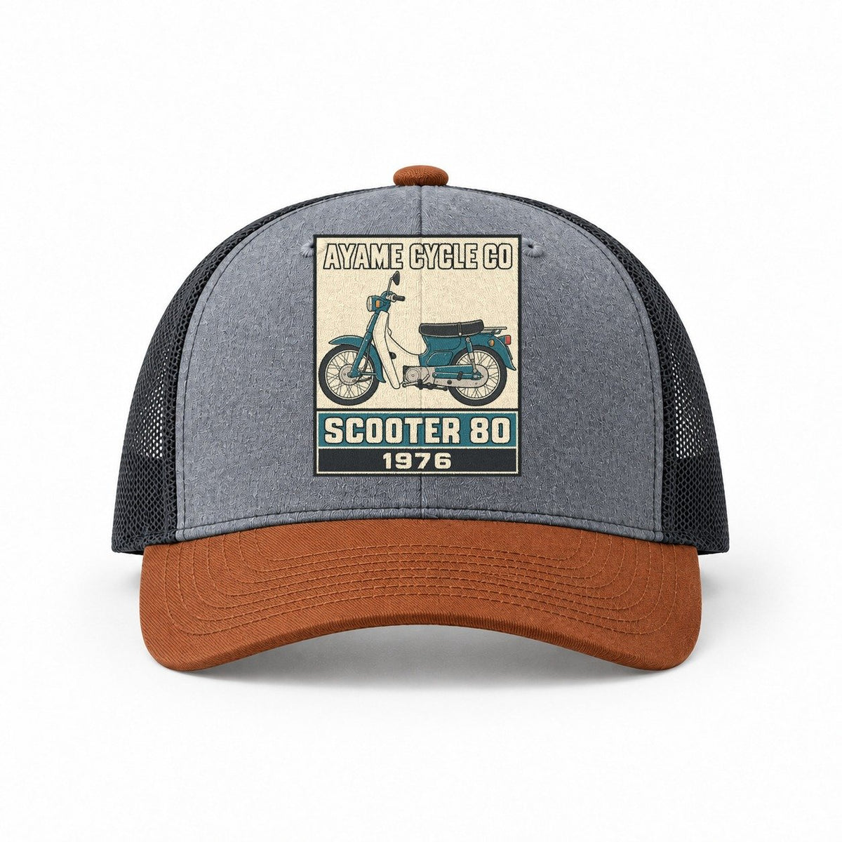 Heather Grey-Rust-Charcoal — front view