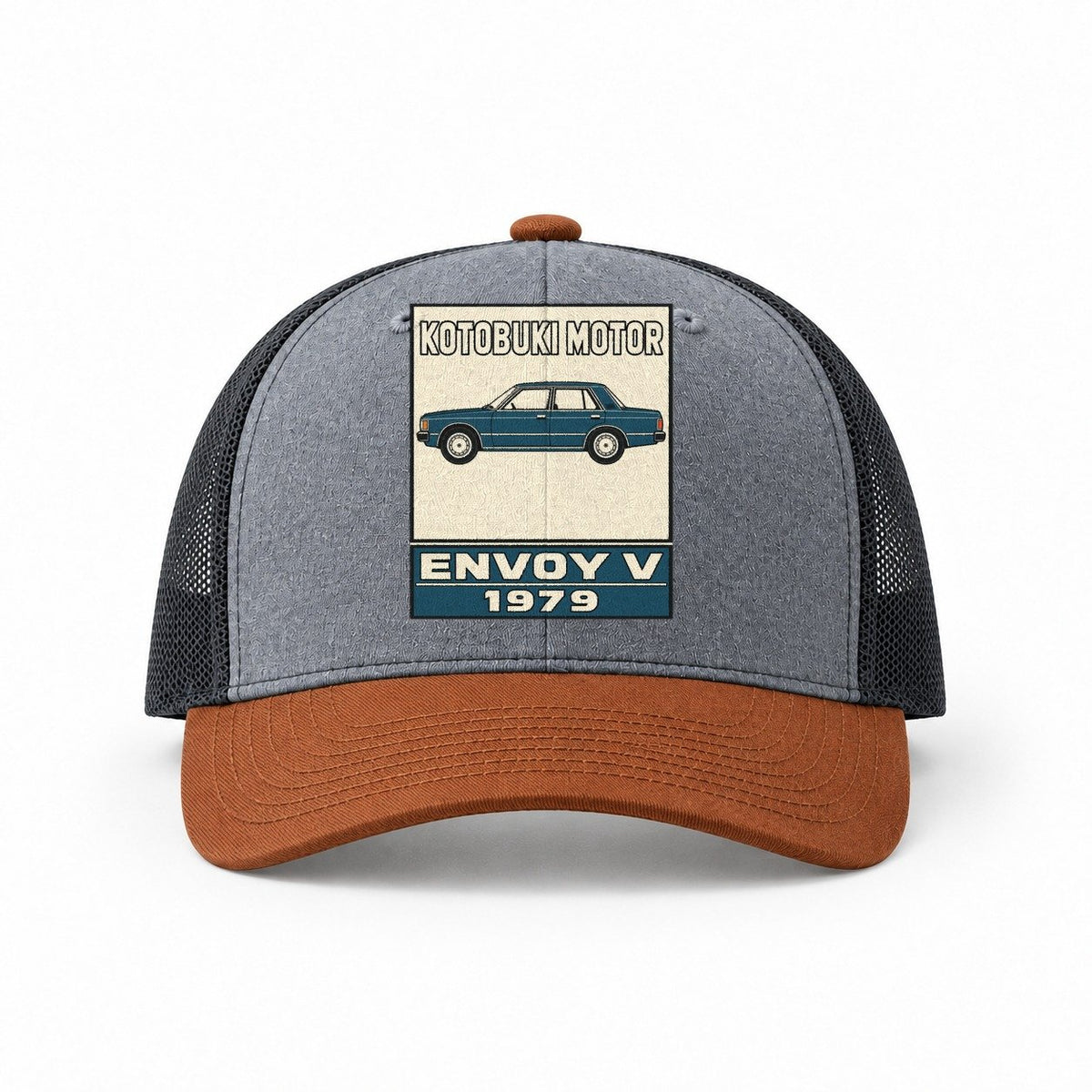 Heather Grey-Rust-Charcoal — front view