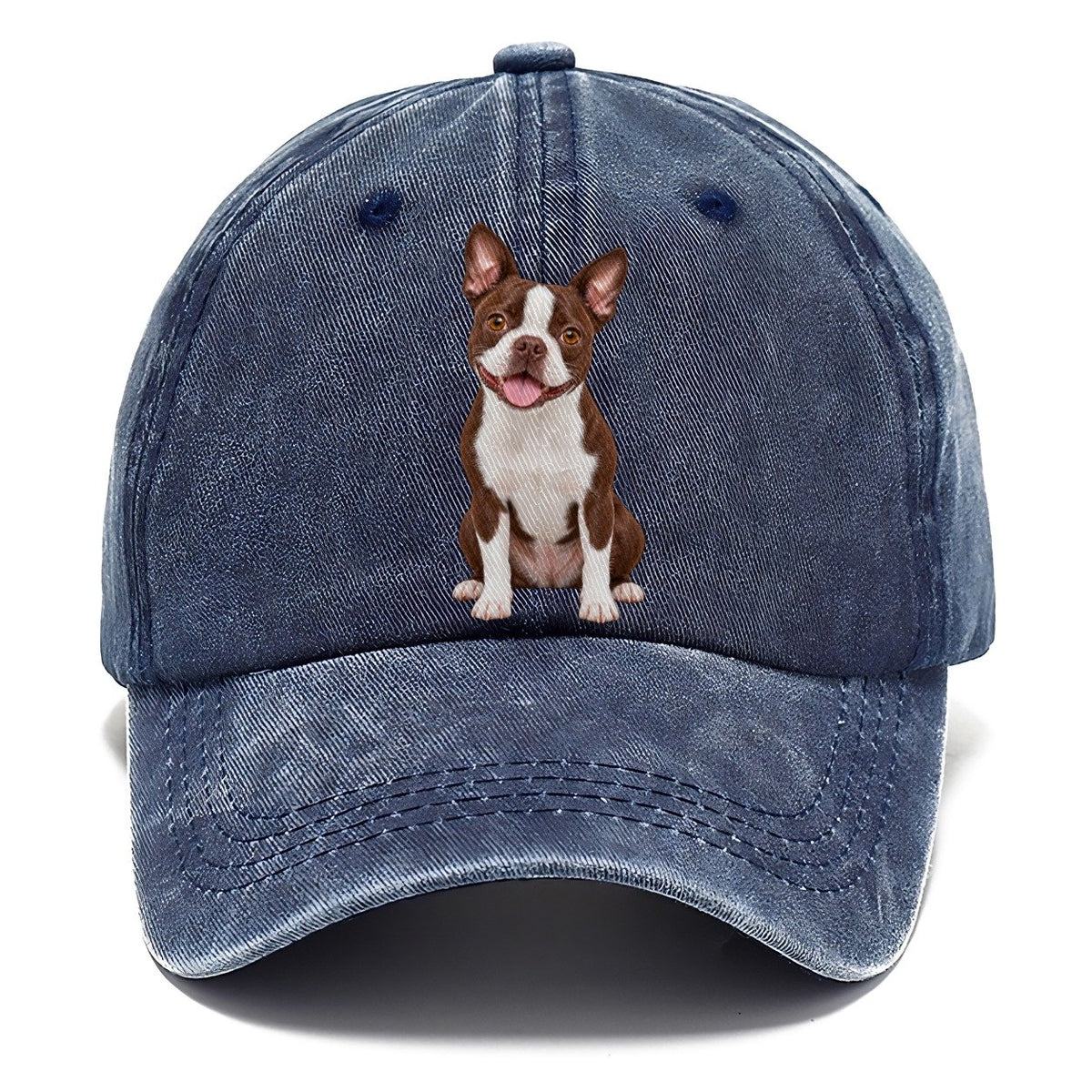 Brown Boston Terrier Classic Cap – Twilight Navy
