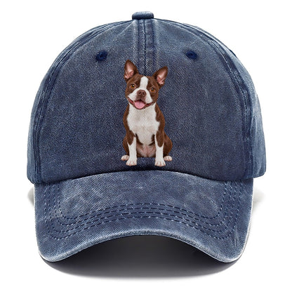 Brown Boston Terrier Classic Cap – Twilight Navy