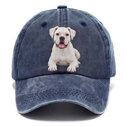 White Boxer Classic Cap – Twilight Navy