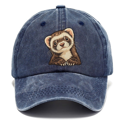 Ferret Peek Small Pet Logos Classic Cap – Twilight Navy