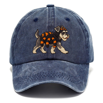 One Miniature Schnauzer In Halloween Costume Spider Costume With Four Extra Soft Plush Legs Halloween Dog Parade Classic Cap – Twilight Navy