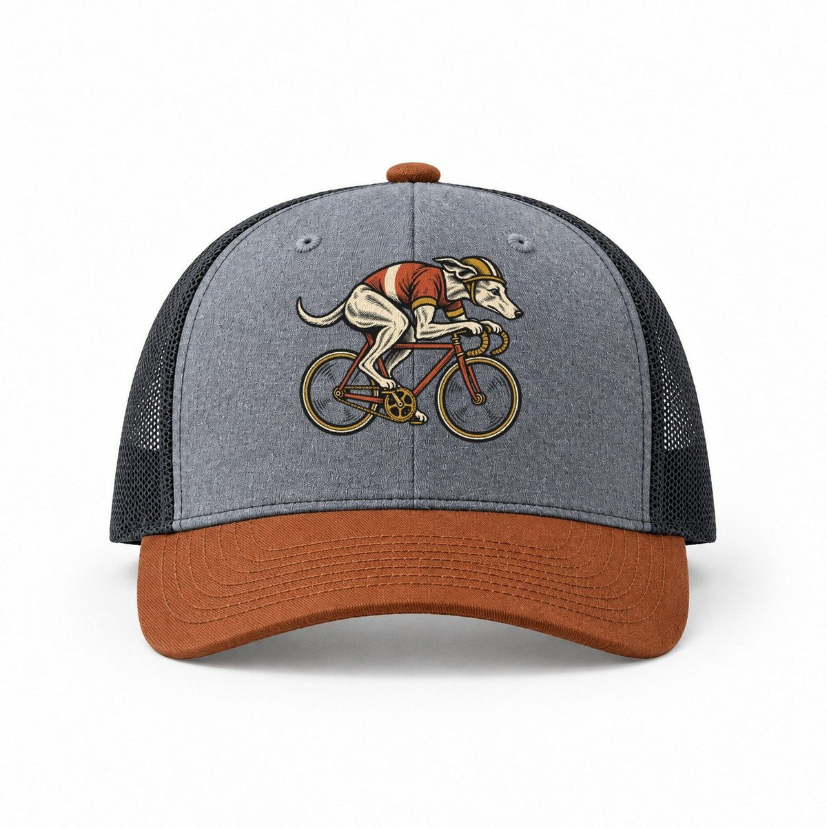 Heather Grey-Rust-Charcoal — front view