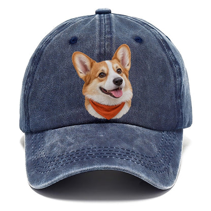 Corgi Autumn Bandana Character Club Classic Cap – Twilight Navy
