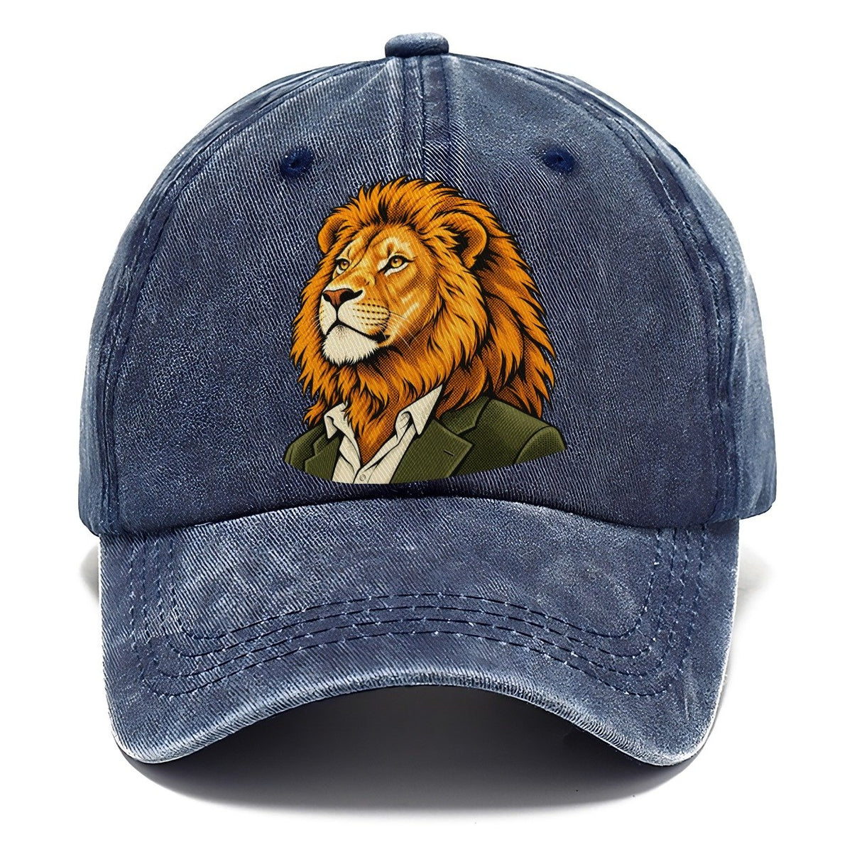 Lion in Suit Portrait Classic Cap – Twilight Navy
