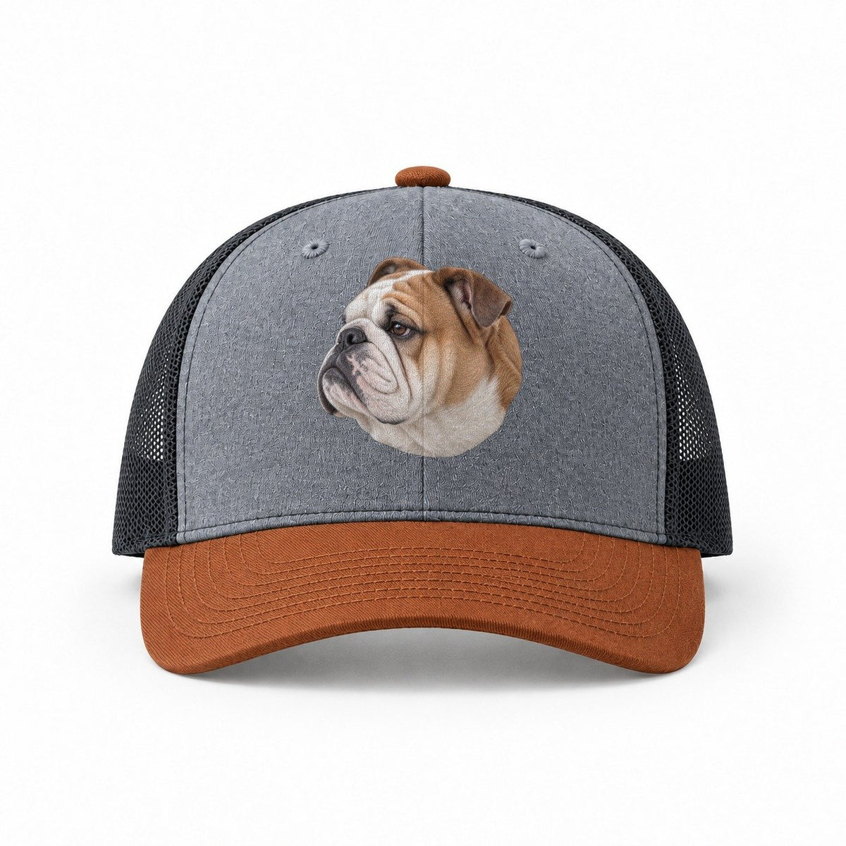 Heather Grey-Rust-Charcoal — front view