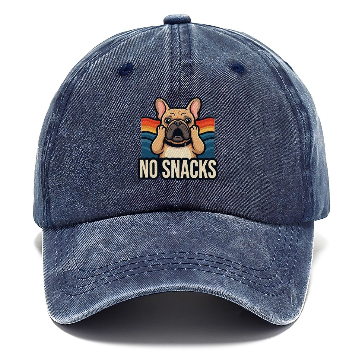 French Bulldog Scream No Snacks Scream Classic Cap – Twilight Navy