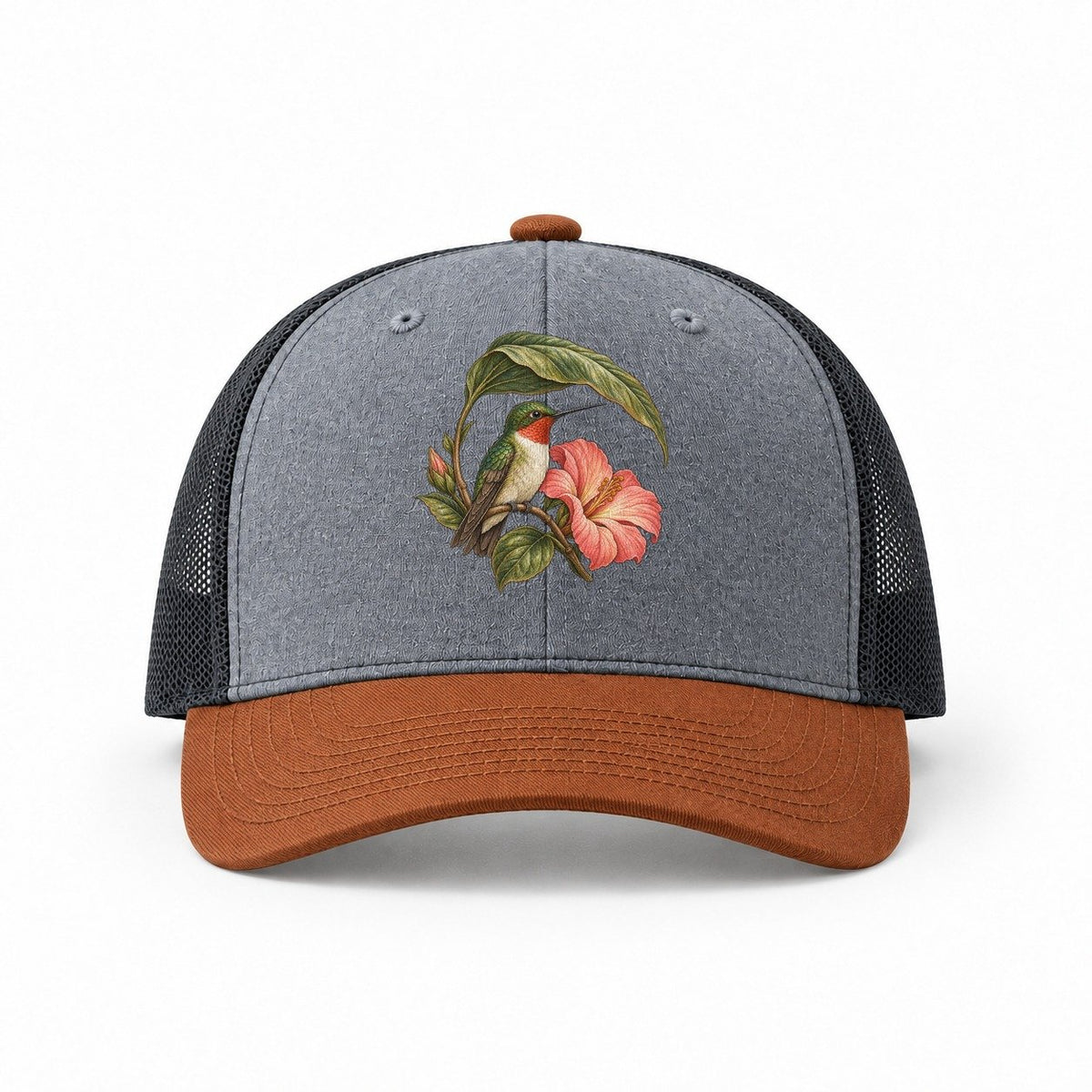 Heather Grey-Rust-Charcoal — front view