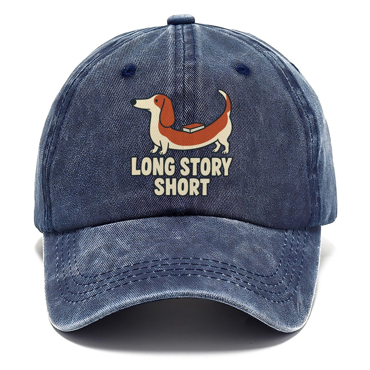Long Story Short Familiar Punchlines Classic Cap – Twilight Navy
