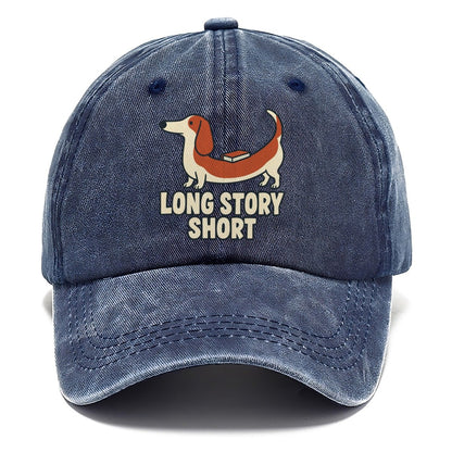 Long Story Short Familiar Punchlines Classic Cap – Twilight Navy