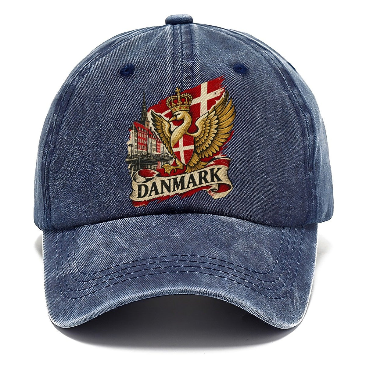 Danmark Crowned Swan Classic Cap – Twilight Navy