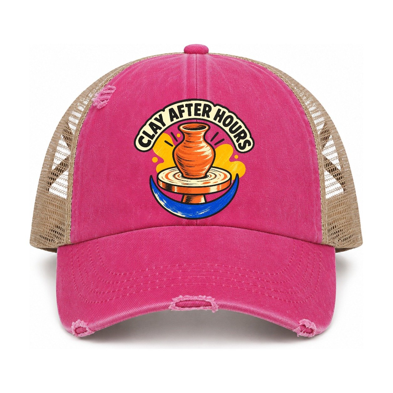 Raspberry-Khaki — front view